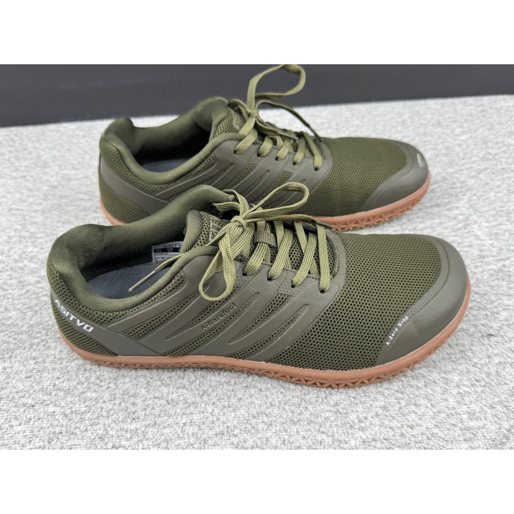 ASITVO Barefoot Training Shoes M9.5 W11 Olive Green Zero Drop Wide Toe Box